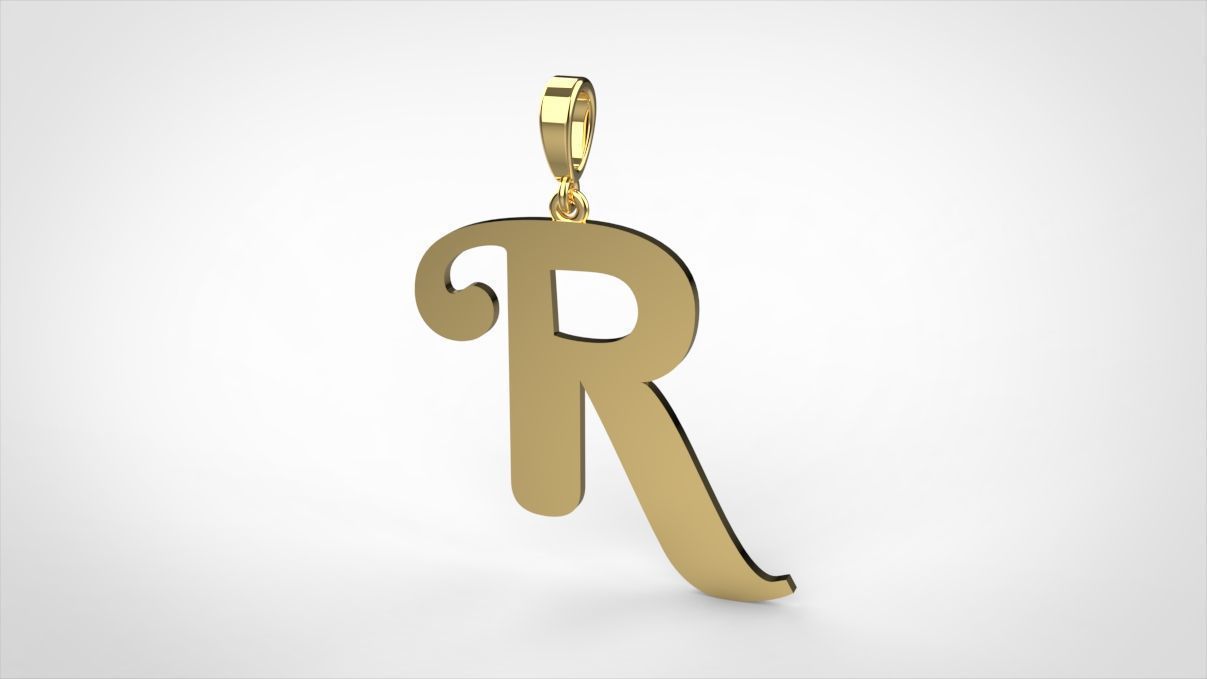 pendant alphabet berkshire R medium 3D print model_8