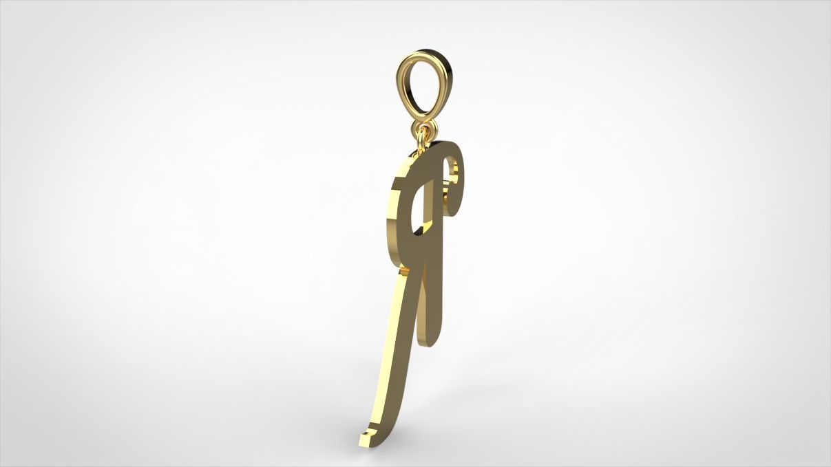 pendant alphabet berkshire R medium 3D print model_11