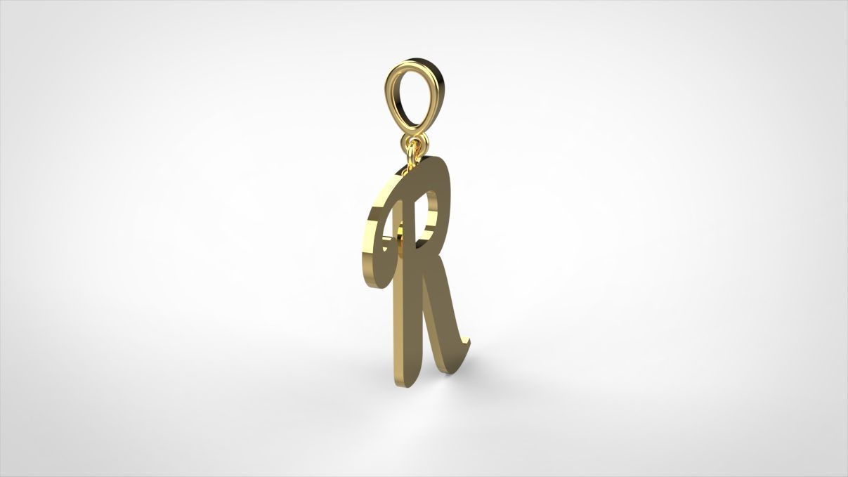 pendant alphabet berkshire R medium 3D print model_5