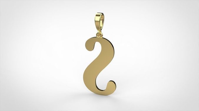 pendant alphabet berkshire S medium  3D print model