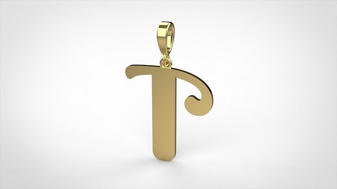 pendant alphabet berkshire T medium  3D print model