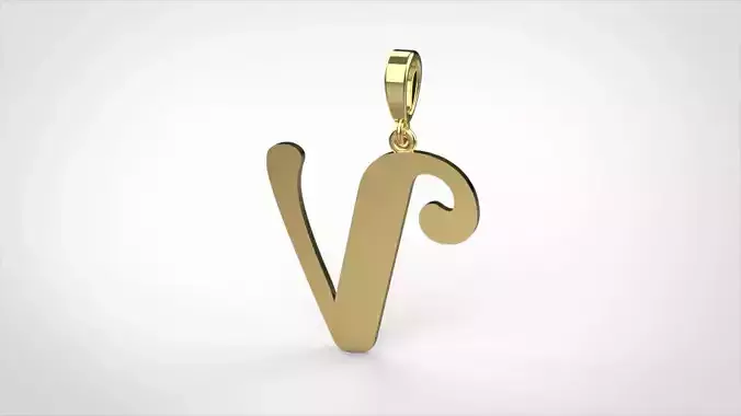 pendant alphabet berkshire V medium 
