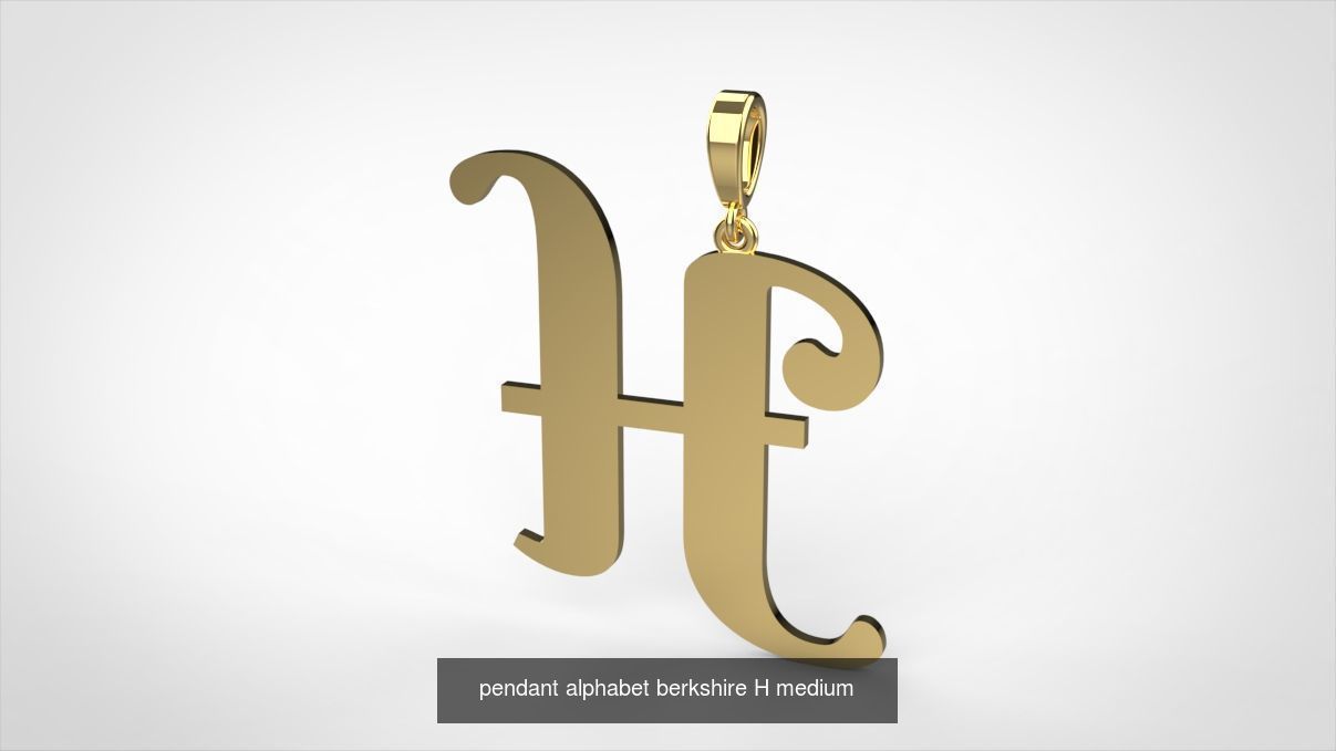 pendant alphabet berkshire medium 20 mm 3D Model Collection_10