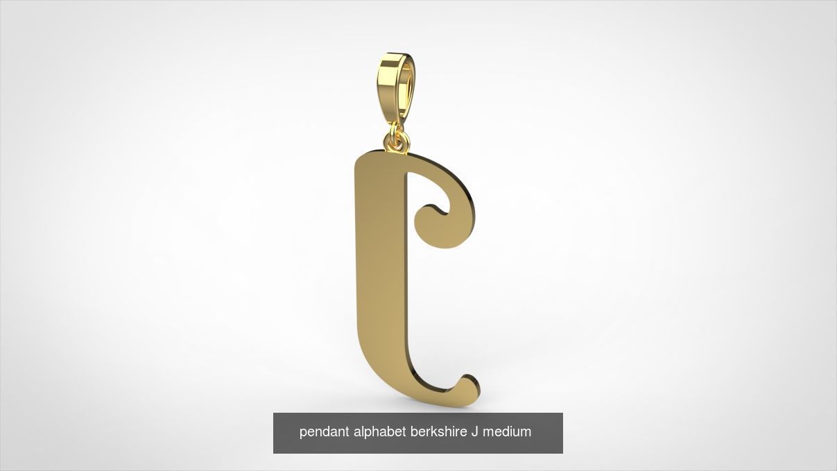 pendant alphabet berkshire medium 20 mm 3D Model Collection_12