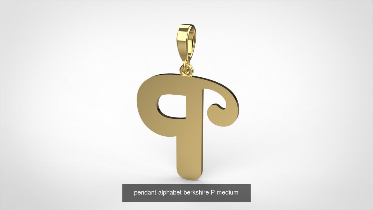 pendant alphabet berkshire medium 20 mm 3D Model Collection_18