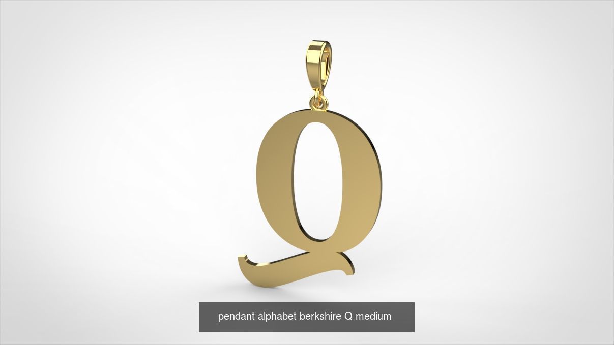 pendant alphabet berkshire medium 20 mm 3D Model Collection_19