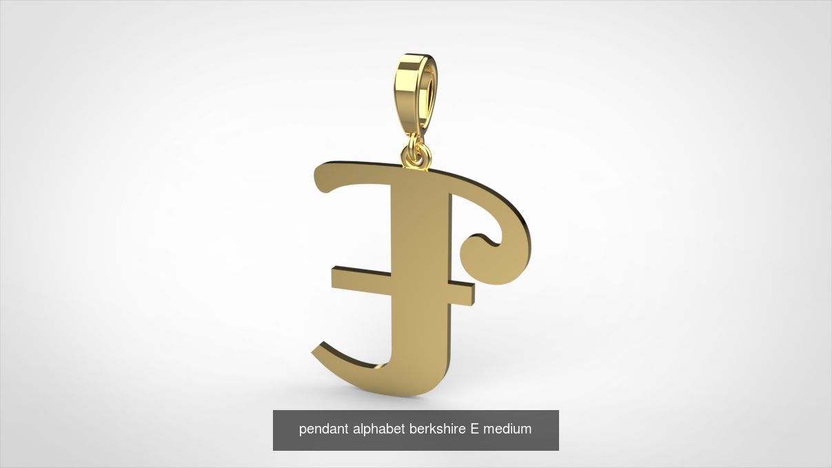 pendant alphabet berkshire medium 20 mm 3D Model Collection_7