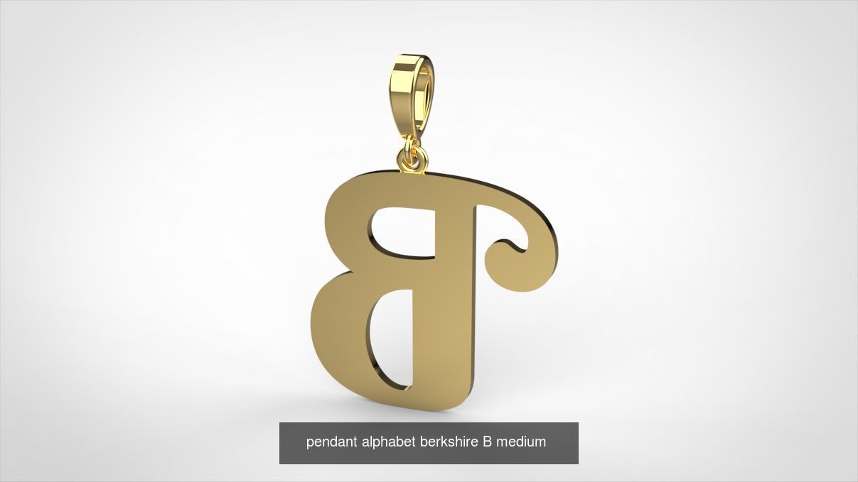 pendant alphabet berkshire medium 20 mm 3D Model Collection_4