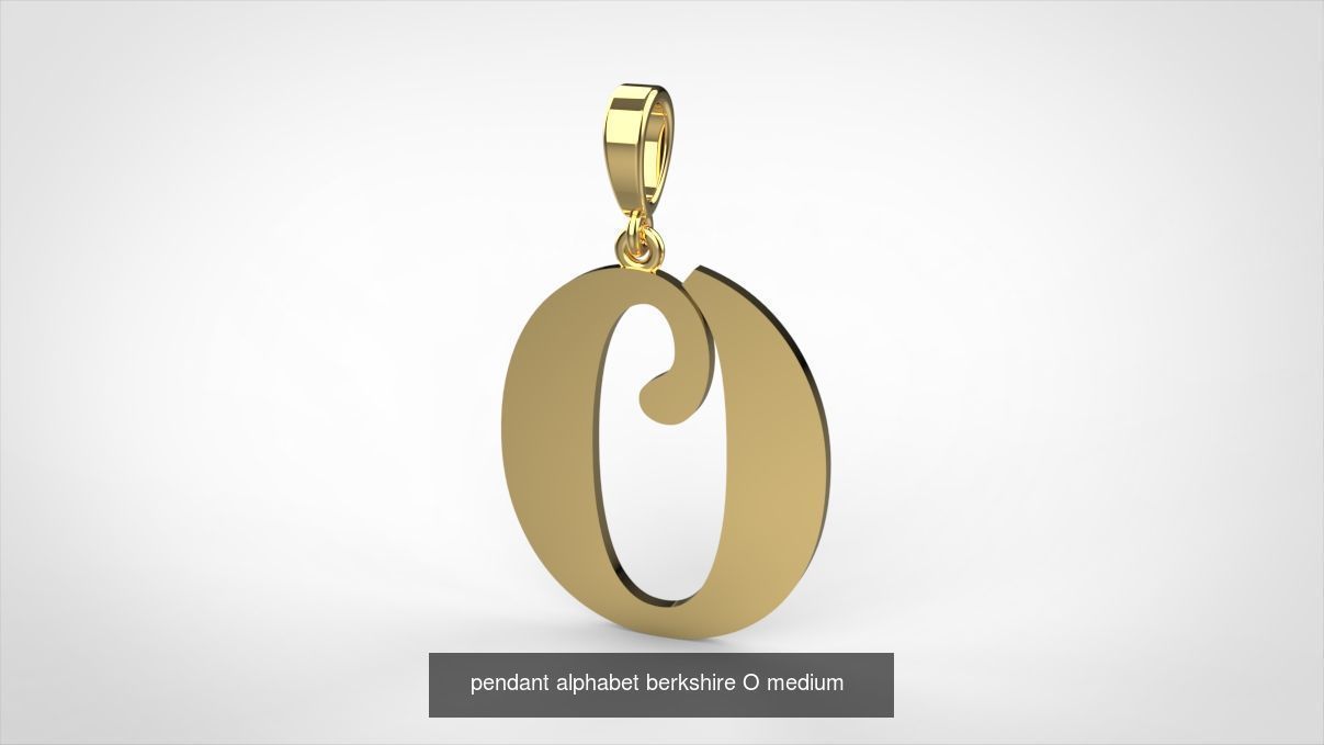pendant alphabet berkshire medium 20 mm 3D Model Collection_17