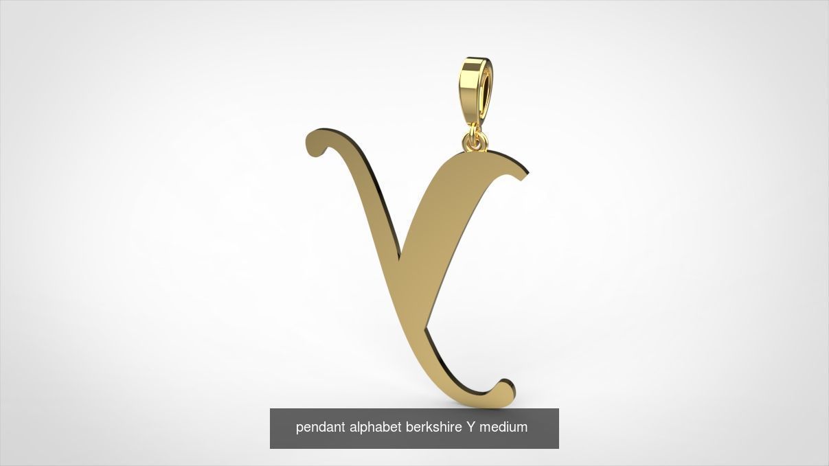 pendant alphabet berkshire medium 20 mm 3D Model Collection_26