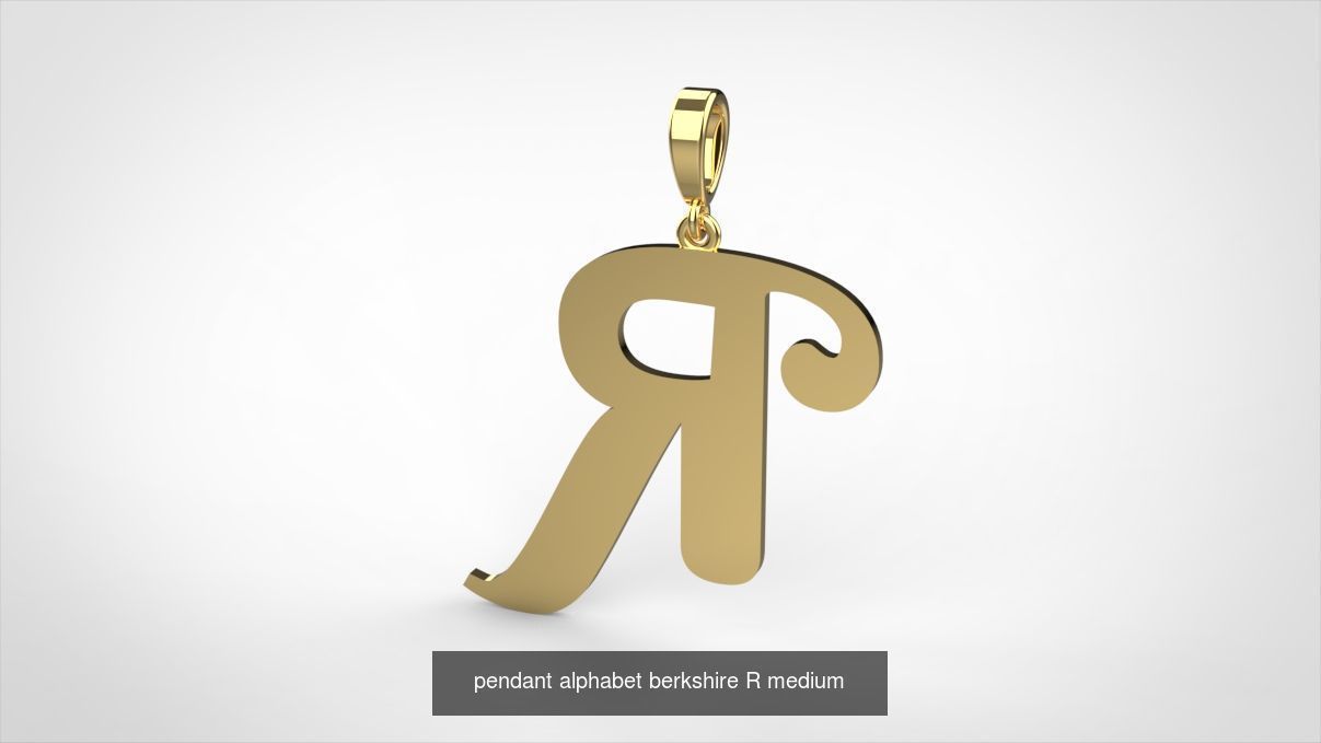 pendant alphabet berkshire medium 20 mm 3D Model Collection_20