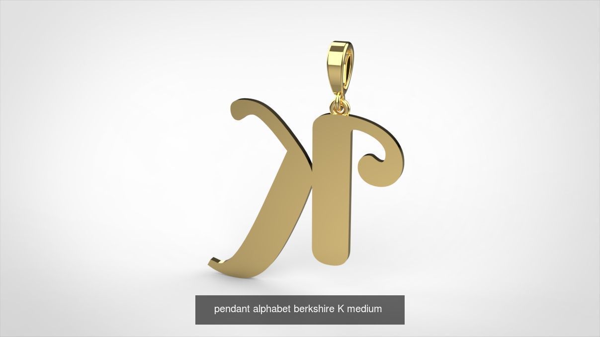 pendant alphabet berkshire medium 20 mm 3D Model Collection_13