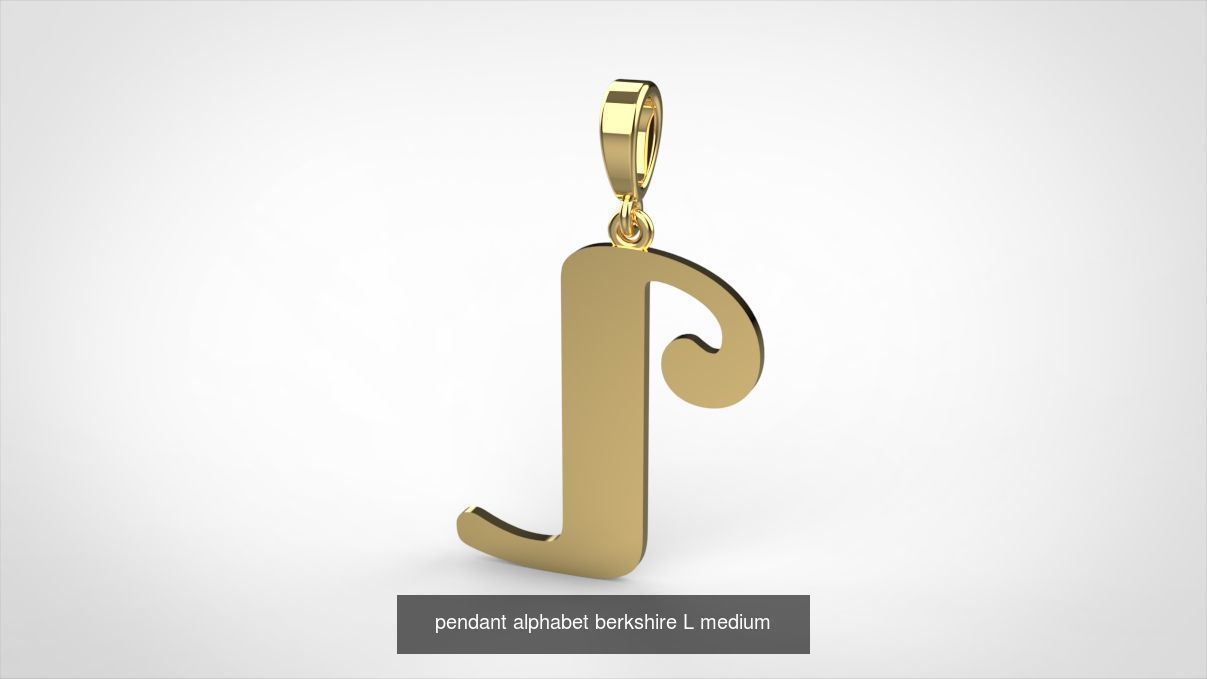 pendant alphabet berkshire medium 20 mm 3D Model Collection_14