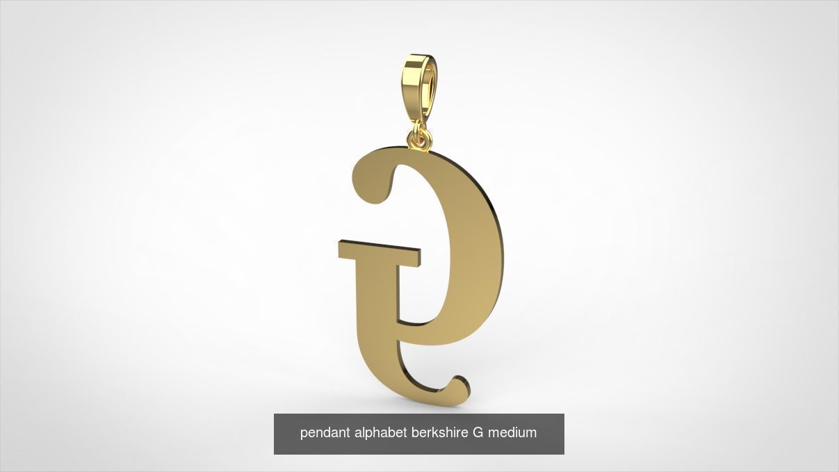 pendant alphabet berkshire medium 20 mm 3D Model Collection_9