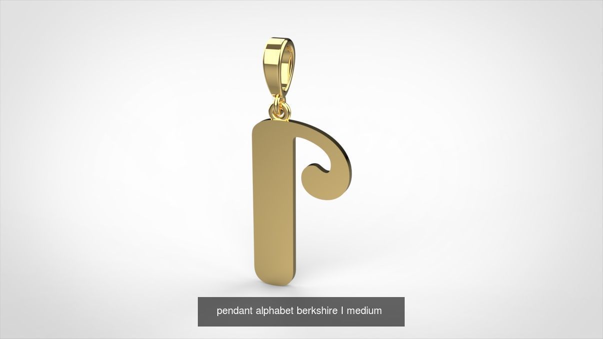 pendant alphabet berkshire medium 20 mm 3D Model Collection_11