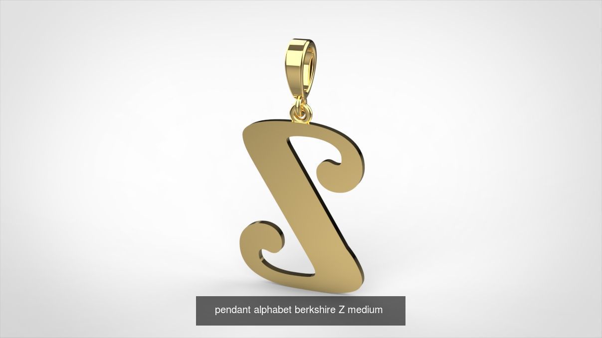 pendant alphabet berkshire medium 20 mm 3D Model Collection_27