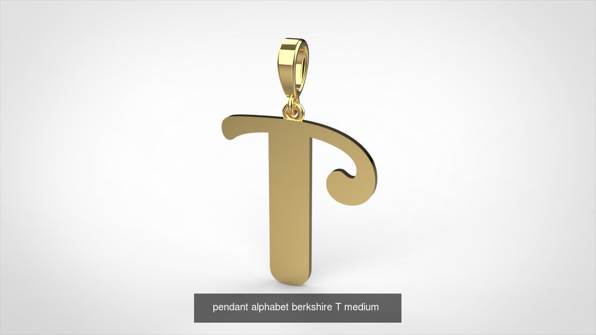 pendant alphabet berkshire medium 20 mm 3D Model Collection_22