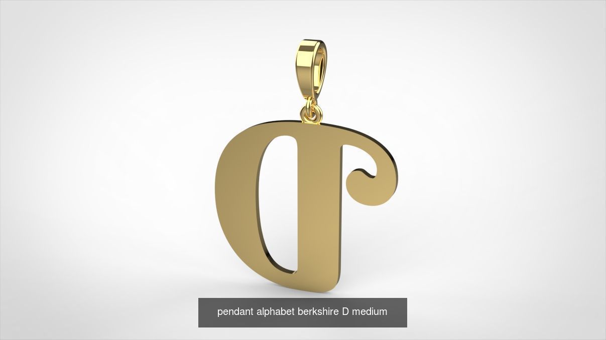 pendant alphabet berkshire medium 20 mm 3D Model Collection_6