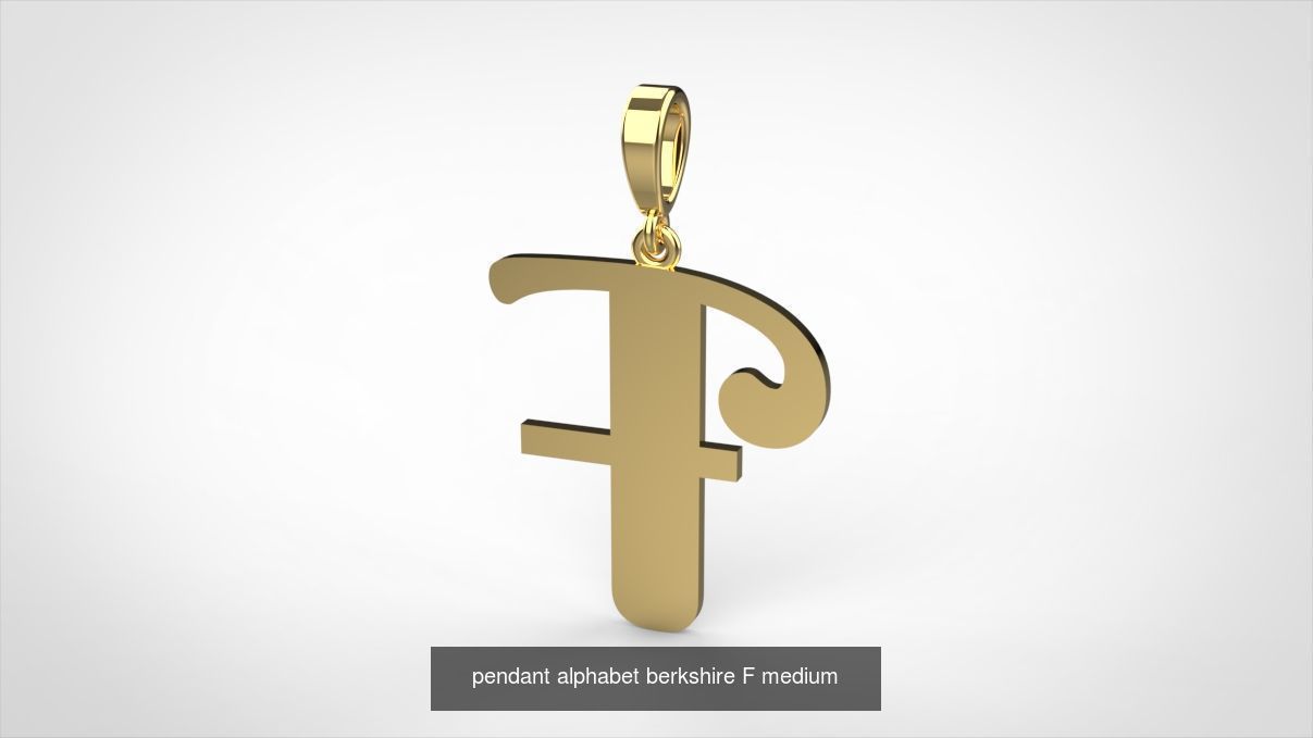 pendant alphabet berkshire medium 20 mm 3D Model Collection_8