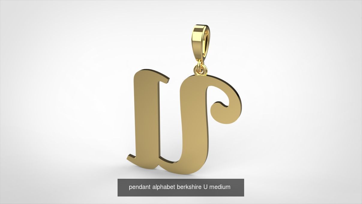 pendant alphabet berkshire medium 20 mm 3D Model Collection_23