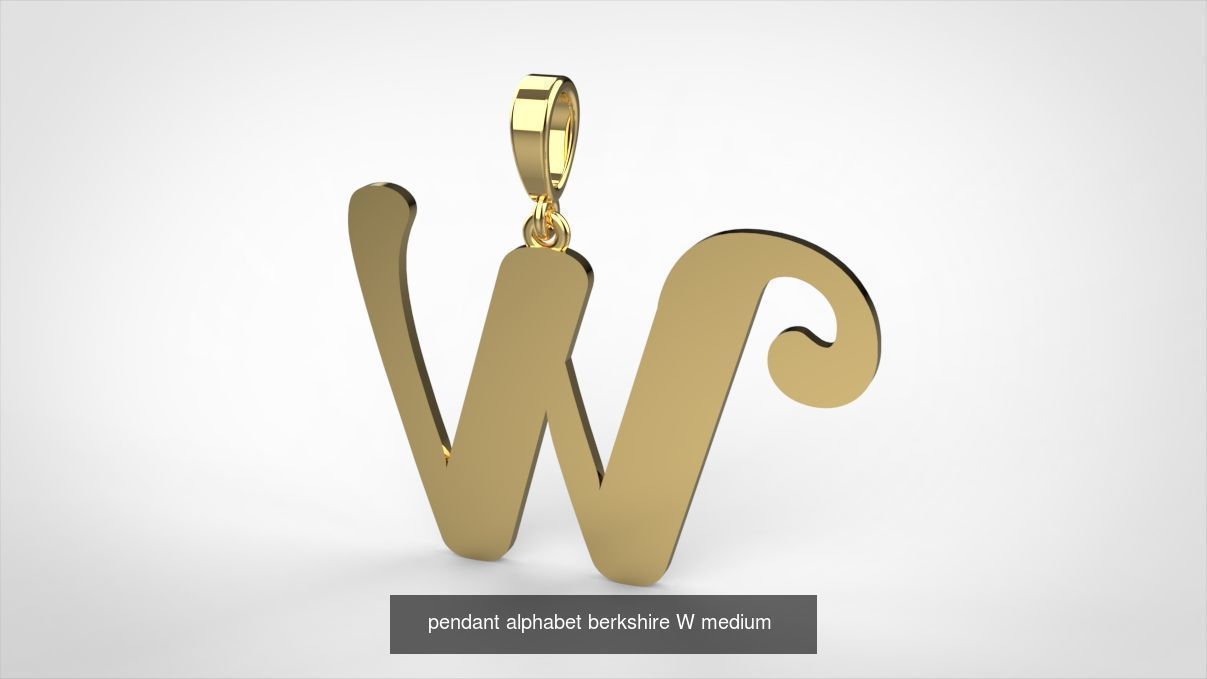 pendant alphabet berkshire medium 20 mm 3D Model Collection_25