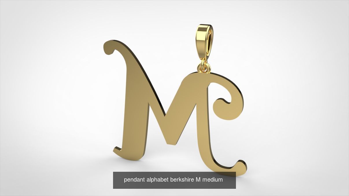 pendant alphabet berkshire medium 20 mm 3D Model Collection_15