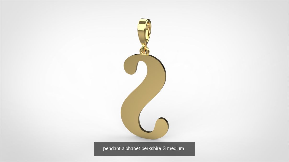 pendant alphabet berkshire medium 20 mm 3D Model Collection_21