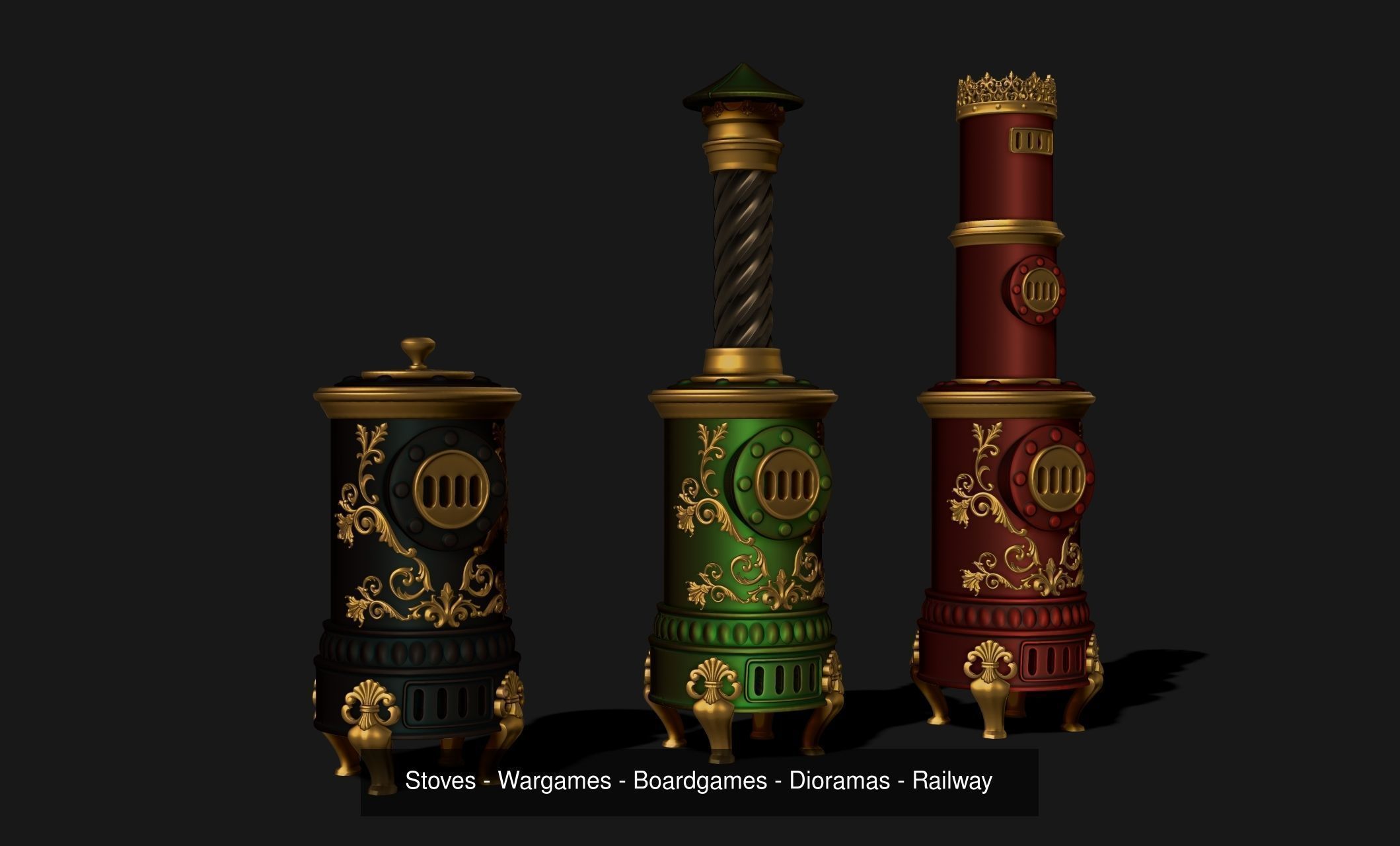40 Dungeon Props -  Boardgames - Wargames - Dioramas 3D Model Collection_10