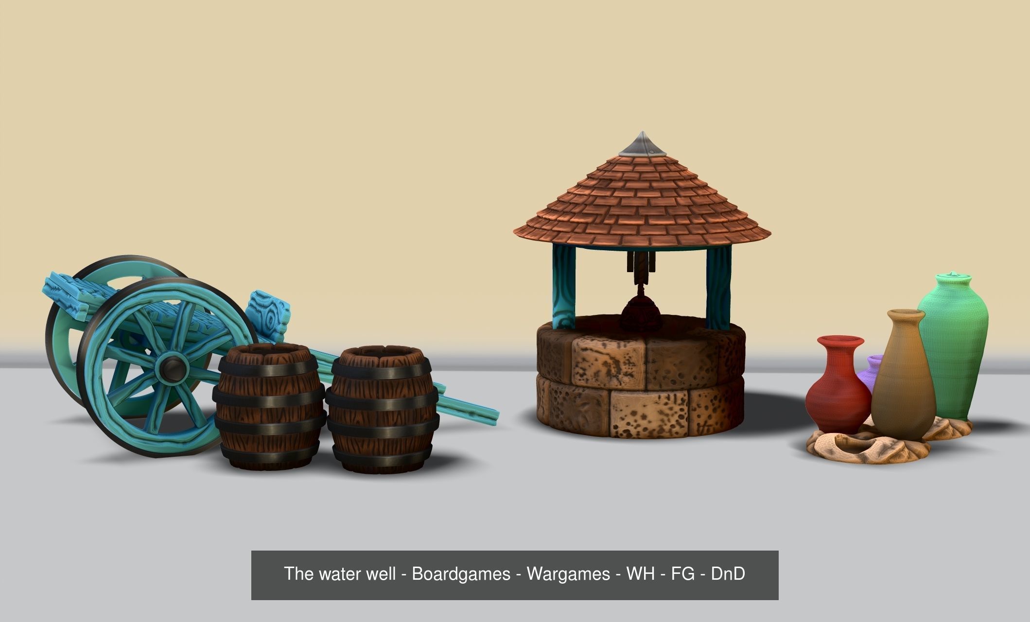 40 Dungeon Props -  Boardgames - Wargames - Dioramas 3D Model Collection_1