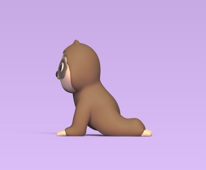 Happy Sloth 3D print model_2