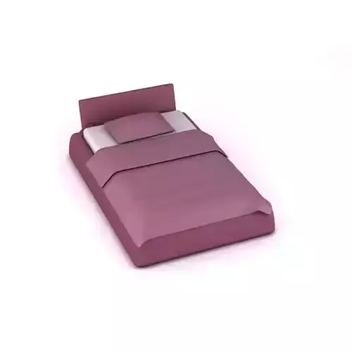 Purple Satin Full Size Bed