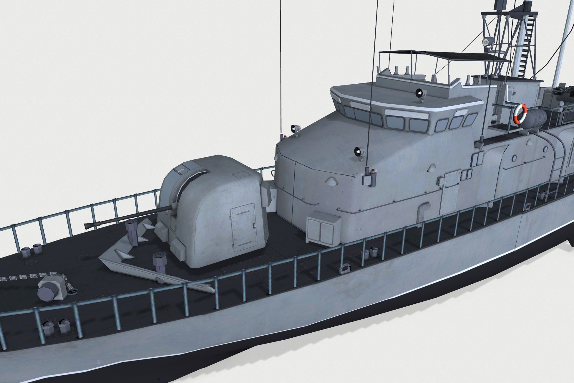 HMAS Fremantle Low-poly 3D model_5