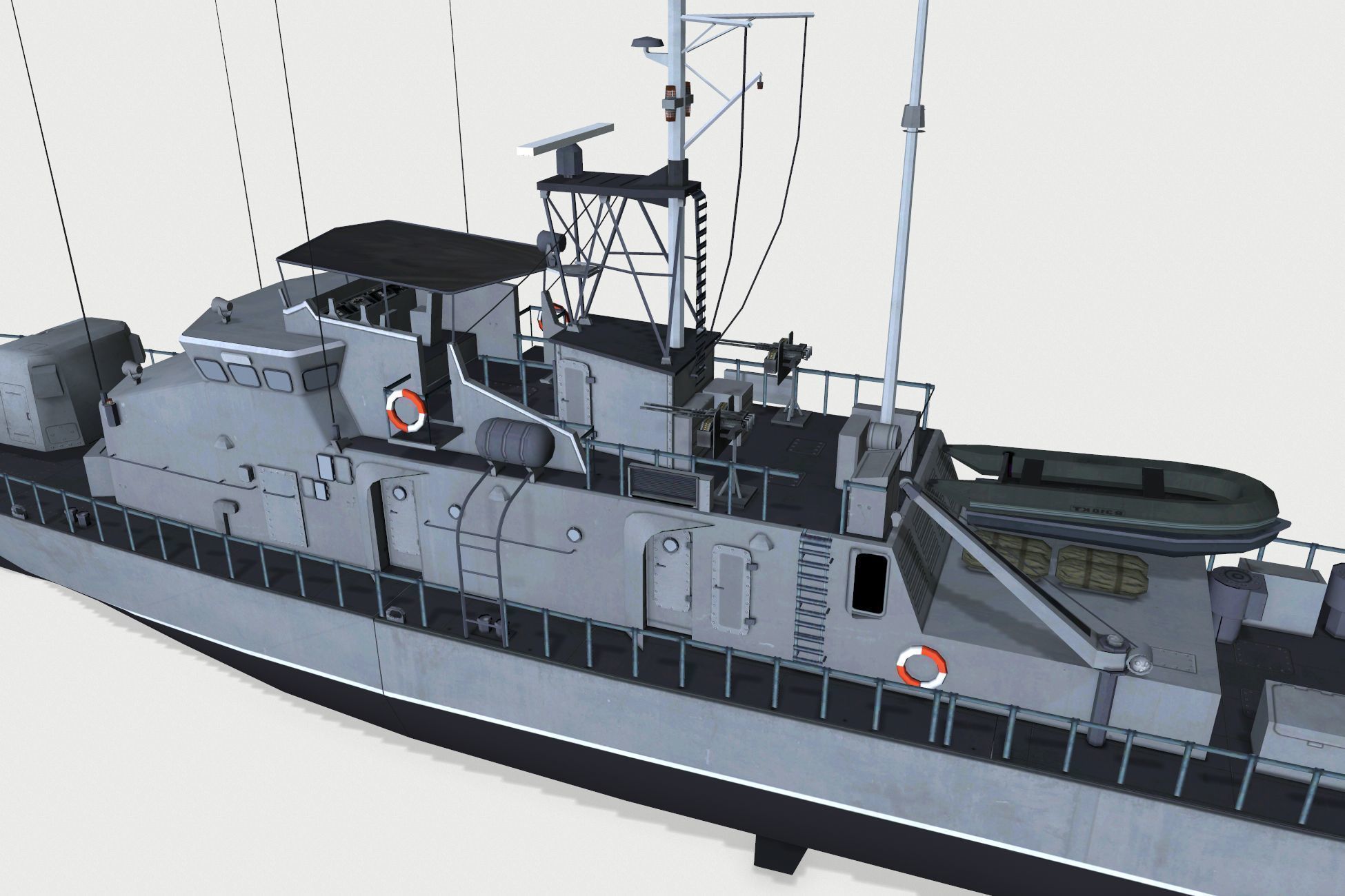HMAS Fremantle Low-poly 3D model_7