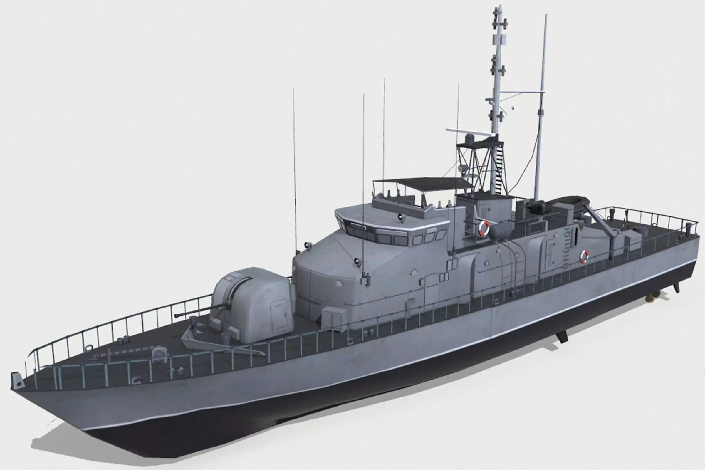 HMAS Fremantle Low-poly 3D model_0