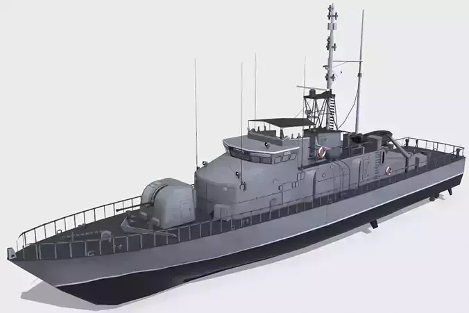 HMAS Fremantle Low-poly 3D model