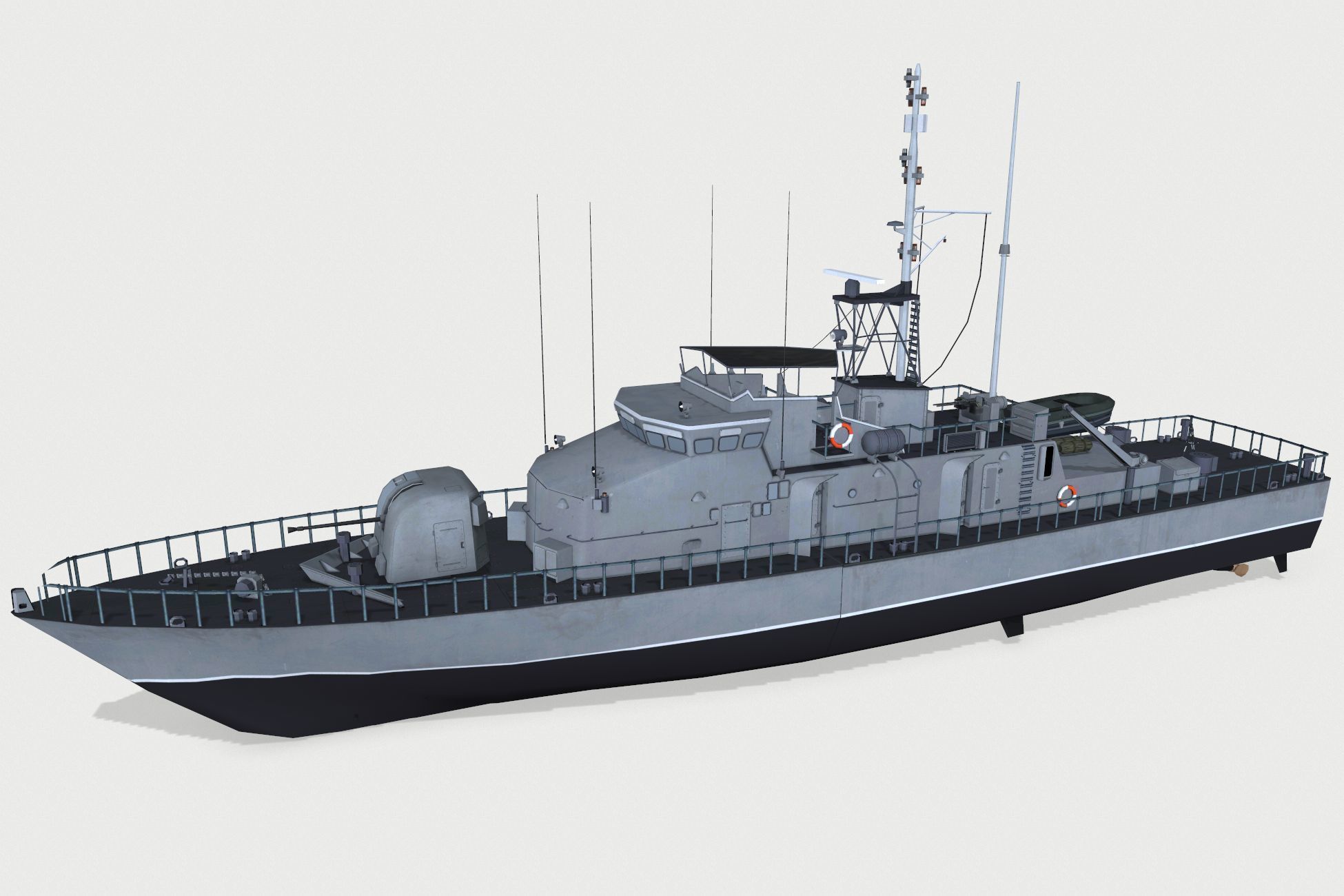 HMAS Fremantle Low-poly 3D model_1