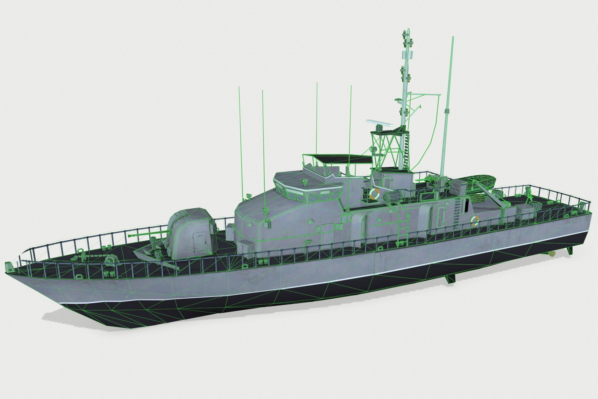 HMAS Fremantle Low-poly 3D model_2