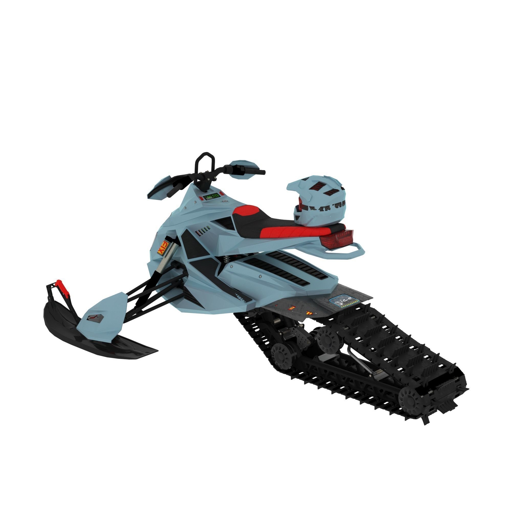 NEW SNOWMOBILE - 3 in 1 AWESOME PACK Low-poly 3D model_28