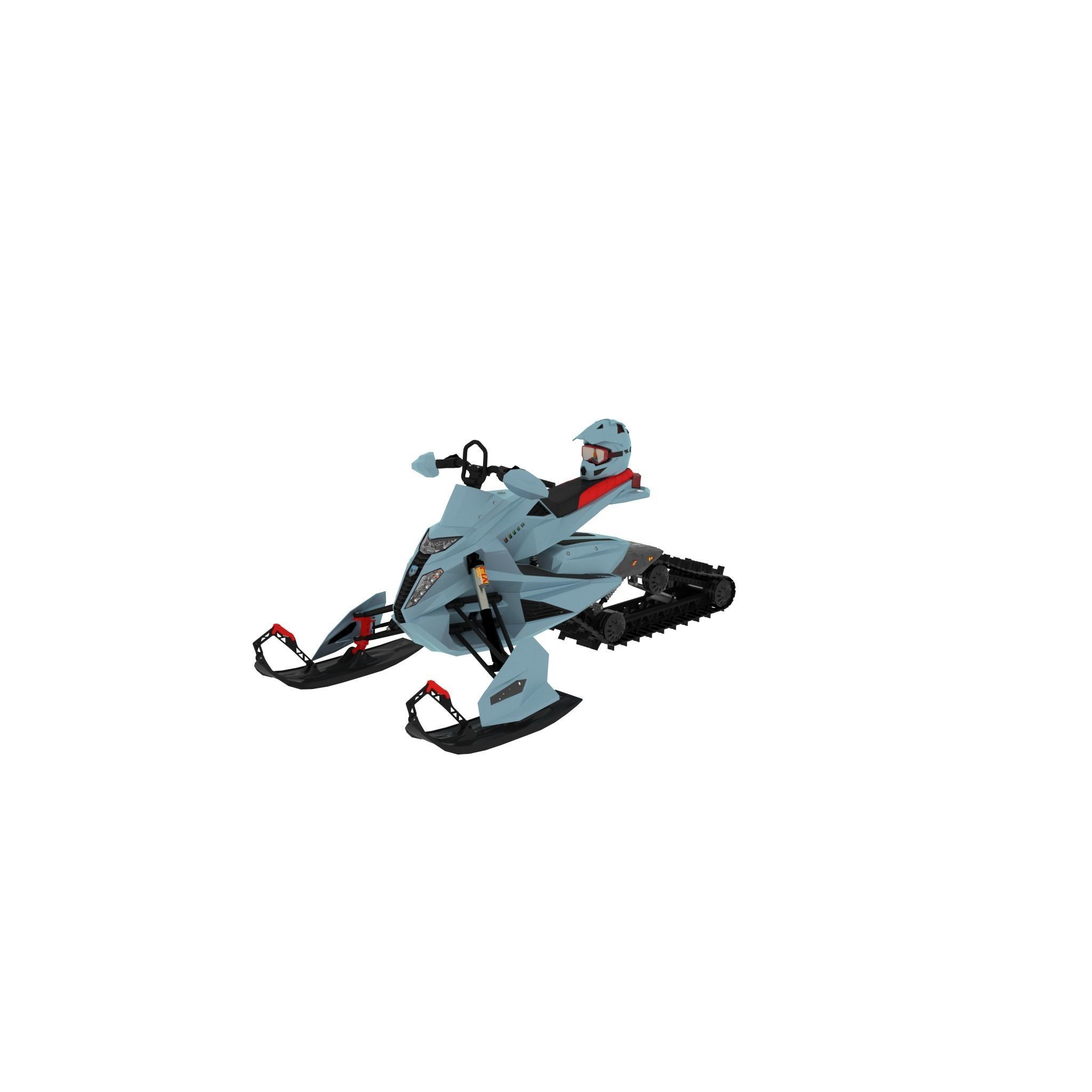 NEW SNOWMOBILE - 3 in 1 AWESOME PACK Low-poly 3D model_16