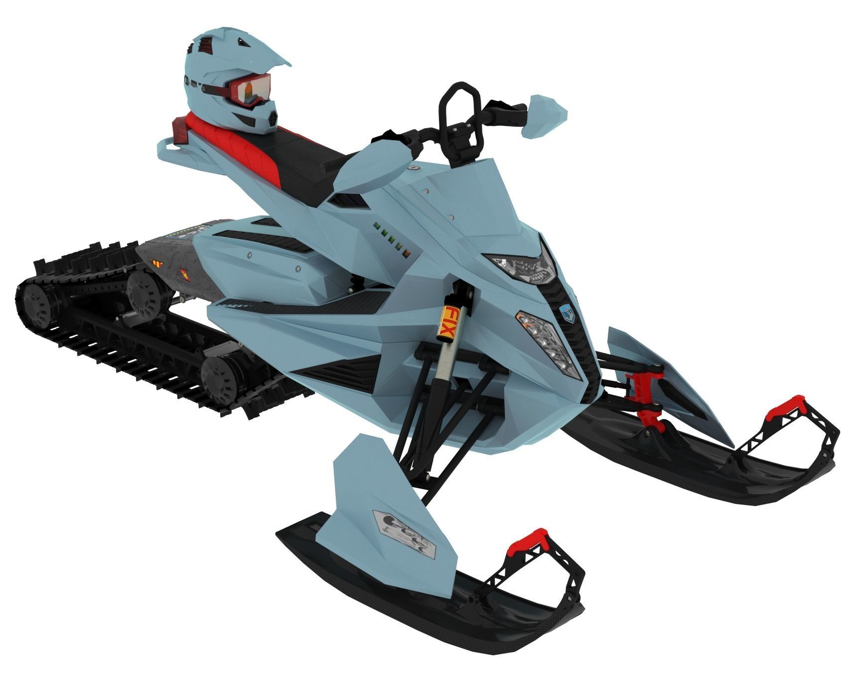 NEW SNOWMOBILE - 3 in 1 AWESOME PACK Low-poly 3D model_29