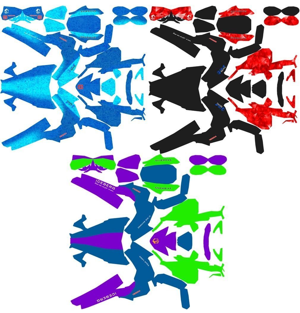 NEW SNOWMOBILE - 3 in 1 AWESOME PACK Low-poly 3D model_5