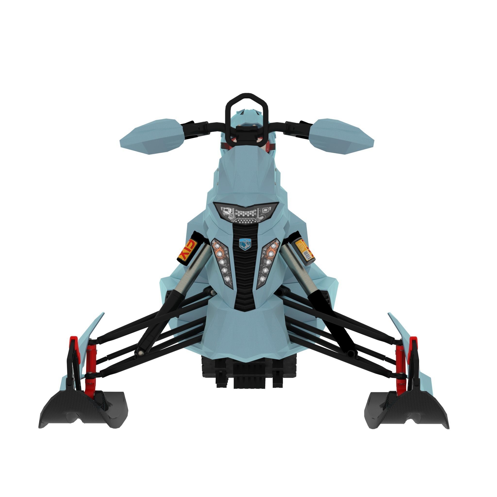 NEW SNOWMOBILE - 3 in 1 AWESOME PACK Low-poly 3D model_2