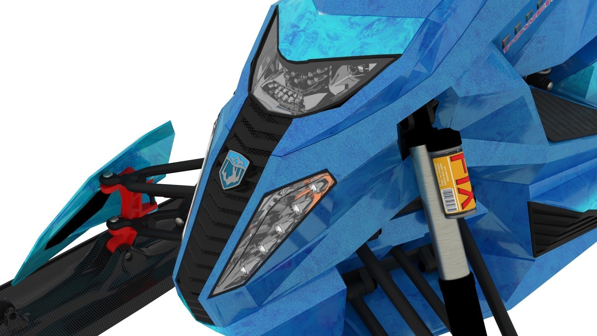 NEW SNOWMOBILE - 3 in 1 AWESOME PACK Low-poly 3D model_7