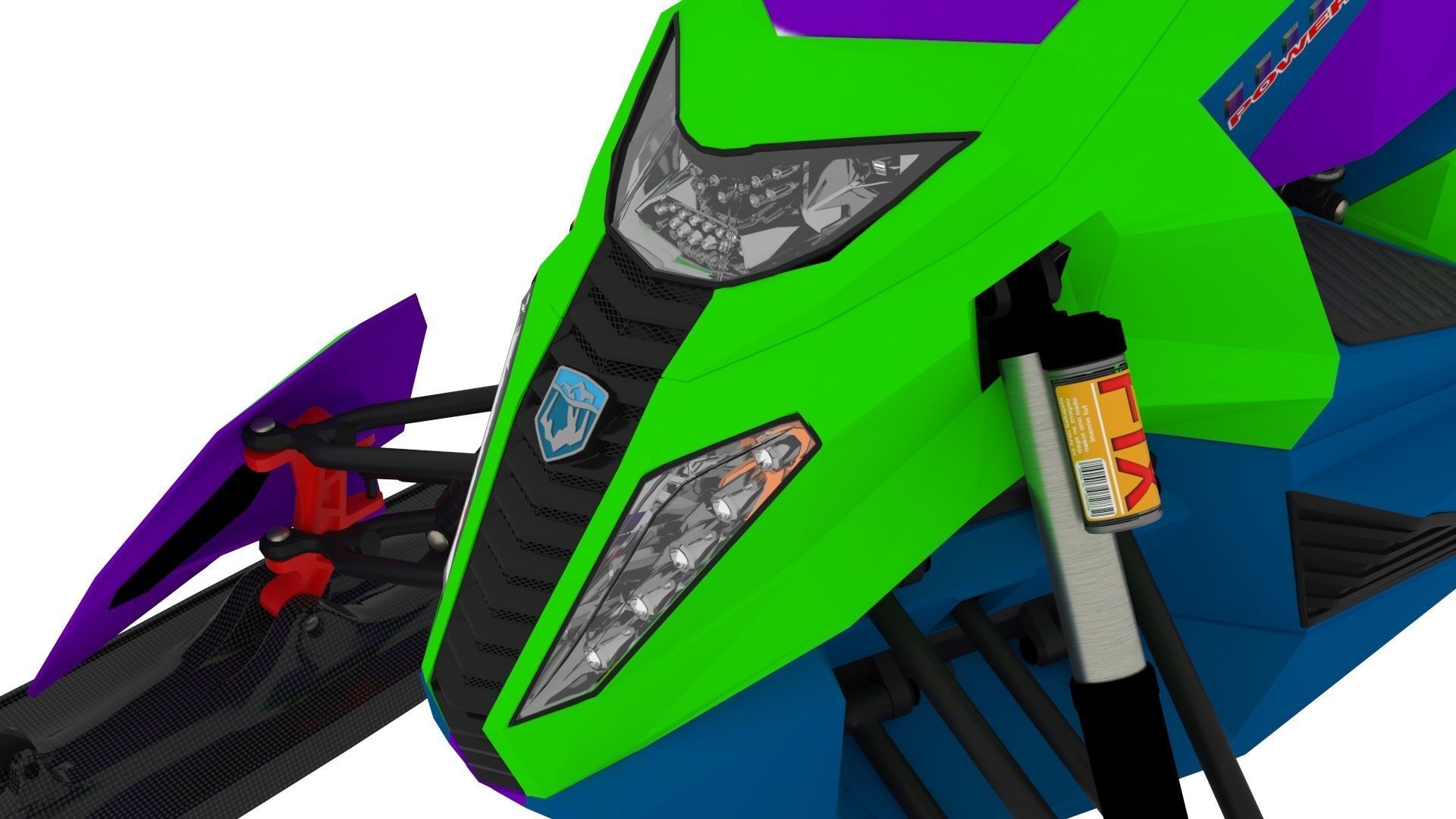 NEW SNOWMOBILE - 3 in 1 AWESOME PACK Low-poly 3D model_9