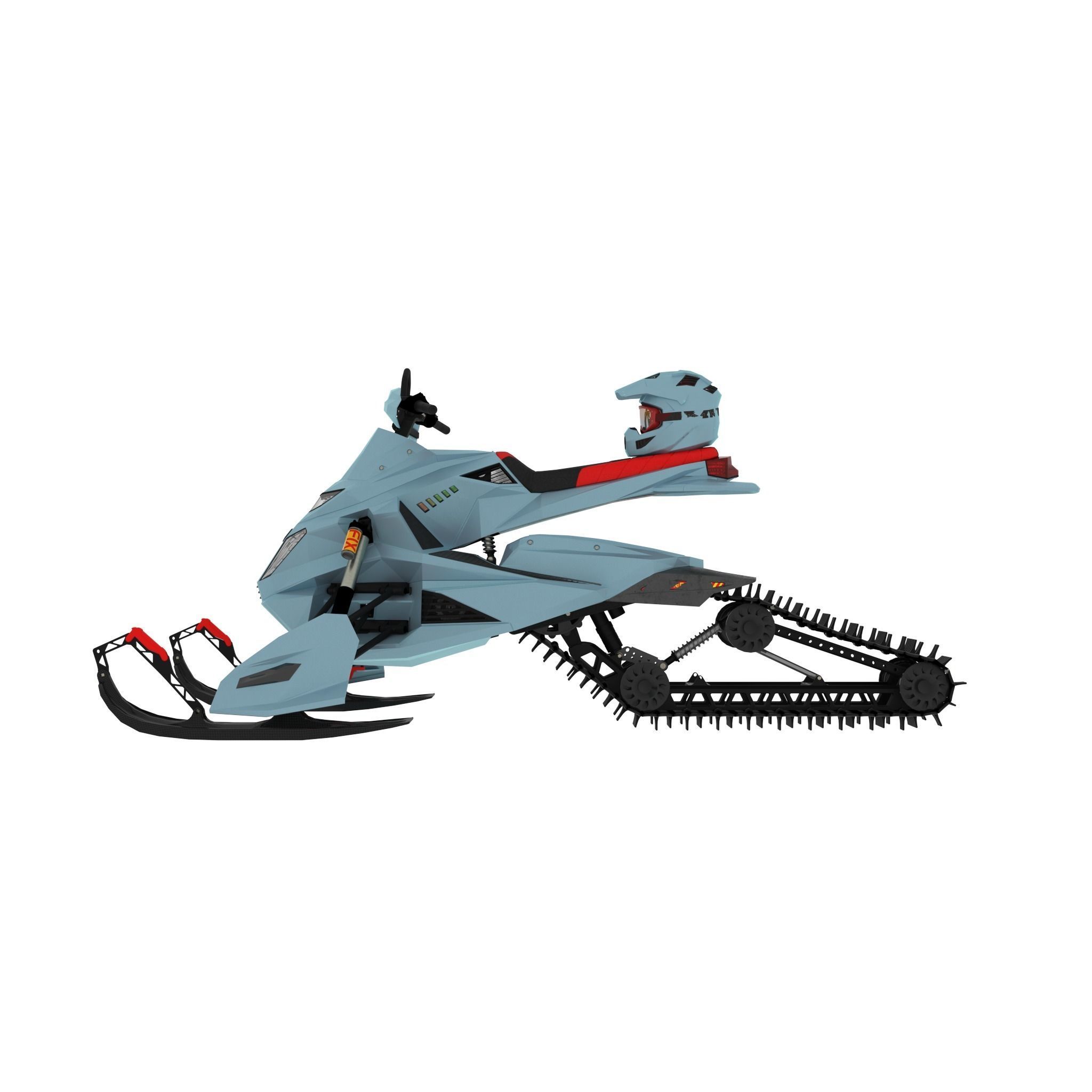 NEW SNOWMOBILE - 3 in 1 AWESOME PACK Low-poly 3D model_19