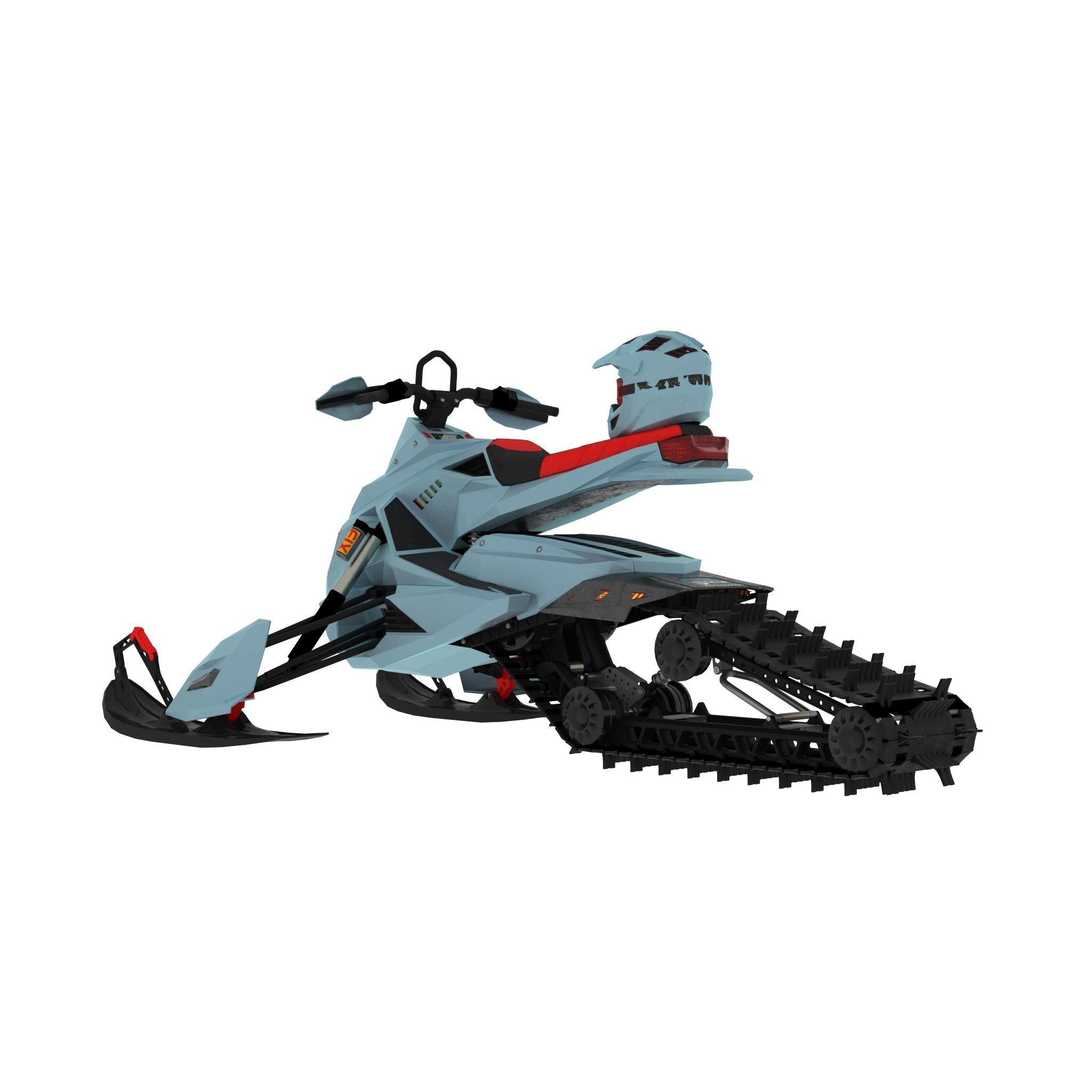 NEW SNOWMOBILE - 3 in 1 AWESOME PACK Low-poly 3D model_23
