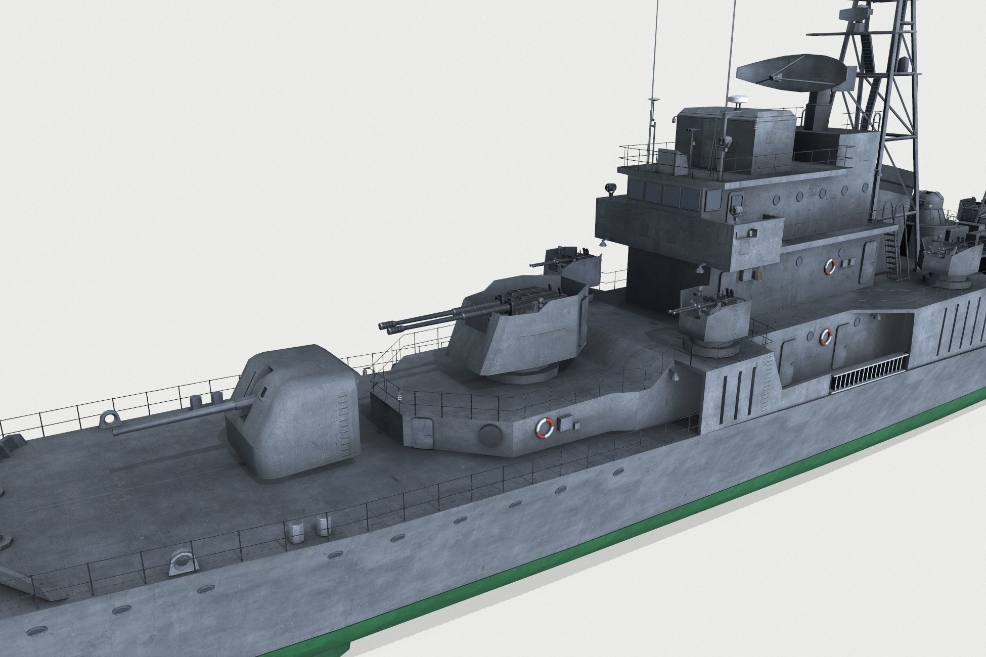 Najin-class frigate Low-poly 3D model_5