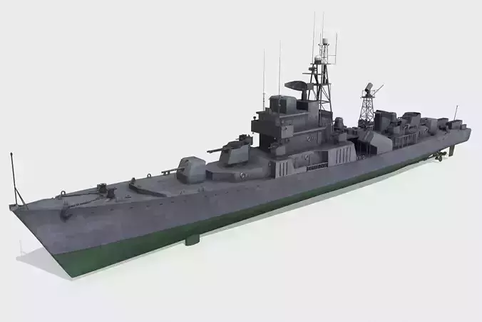 Najin-class frigate Low-poly 3D model