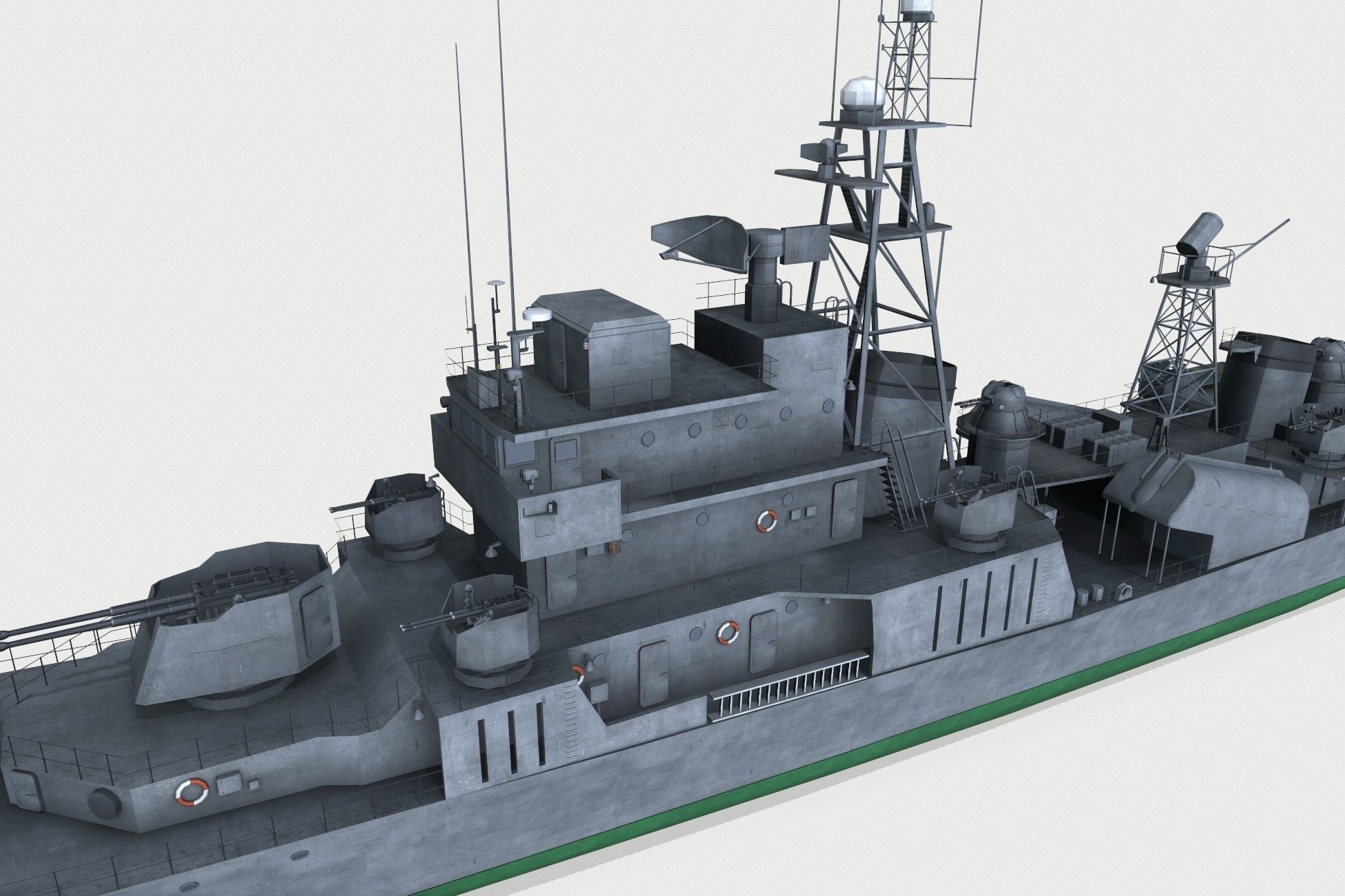 Najin-class frigate Low-poly 3D model_6