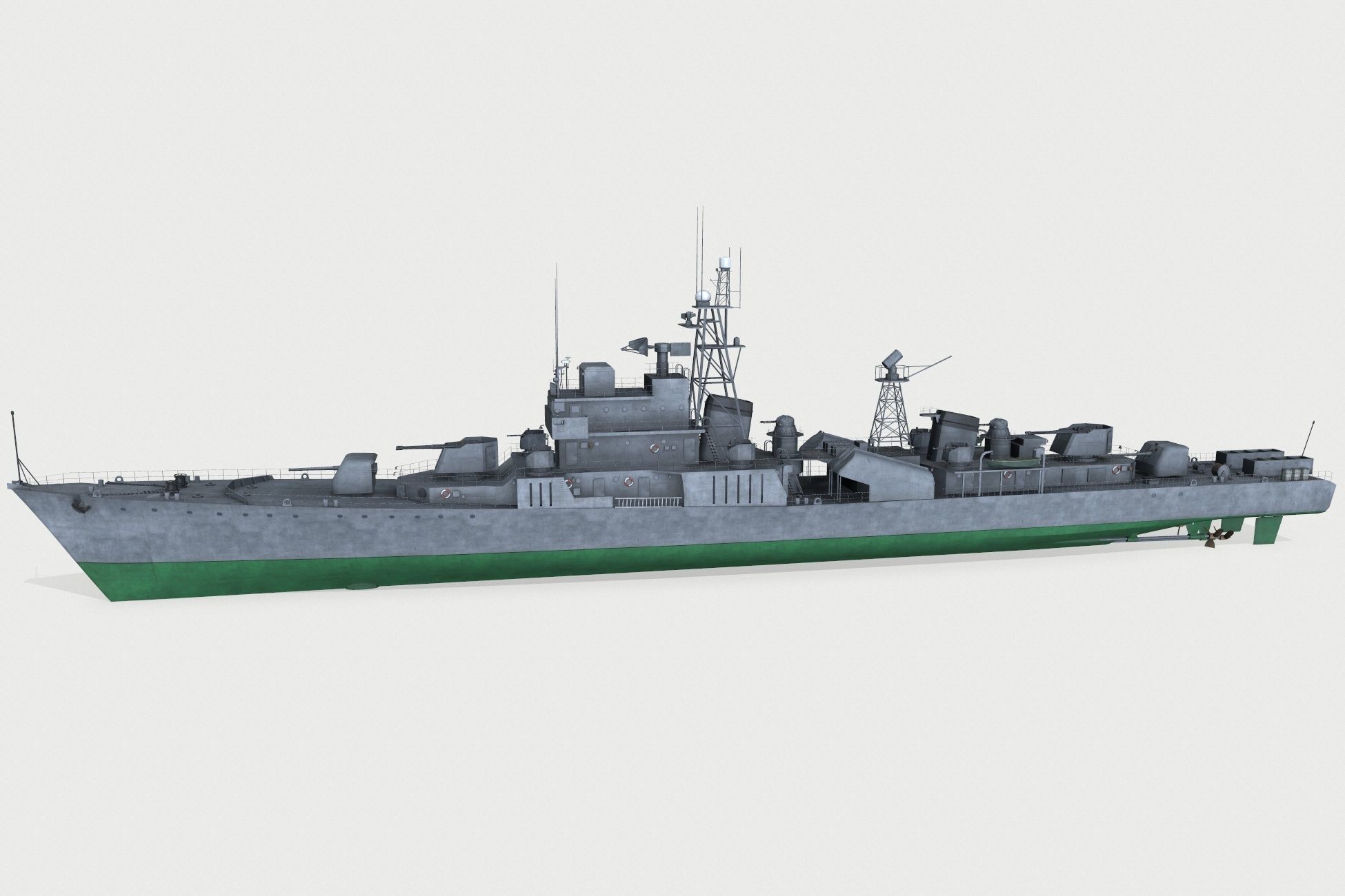 Najin-class frigate Low-poly 3D model_1